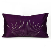Branches Decorative Pillow in Purple