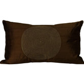 Spiral Decorative Pillow in Chocolate
