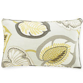 Hosta Lily Cotton Pillow in Celedon