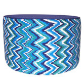 Ikat Pouf Cotton Ottoman