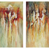 Contemporary Rain by Unknown Contemporary Art (Set of 2) - 40" x 20" - 9610