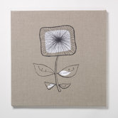 Square Flower Textile Wall Print