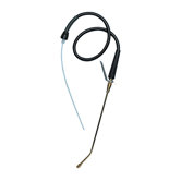 Brass Discharge Kit Extension Wand with Flat Fan Nozzle in Black