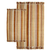 Silked Ribbed Piece Accent Bamboo Multi Rug Set