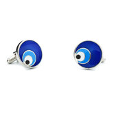 Graduated Circles Cufflinks in Blue