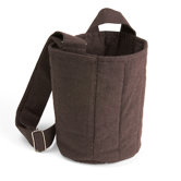 Three Tier Carrier Bag in Plum Brown