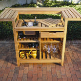 Outdoor Teak Party Bar