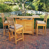 Mandalay 4 Piece Bar Height Dining Set
