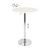 Adjustable Bar Table with White Top