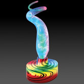 Sculptured Electra Lamp With Decorated Base