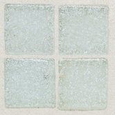 Sonterra Collection 12" x 12" Opalized Mosaic Tile in Ice White