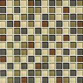 Glass Reflections 12" x 12" Glossy Mosaic Tile Blend in Urban Camouflage