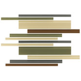 Glass Reflections 11 1/2" x 15 1/2" Glossy Random Interlocking Accent Blend in Urban Camouflage