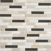 Stone Radiance 12" x 12" Random Mosaic Tile Blend in Kinetic Khaki (10 Pieces)