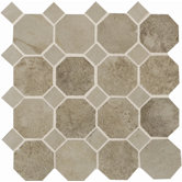 Aspen Lodge 12" x 12" Mosaic Field Tile in Shadow Pine