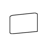 Rittenhouse Square 3" x 6" Bullnose Corner Left in Ice Gray