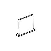 Rittenhouse Square 3" x 6" Cove Base Corner Left in Aqua Glow