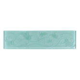 Molten Glass 3" x 12" Jasmine Decorative Accent Strip in Aqua Mist