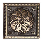 Metal Ages 2" x 2" Celtic Glazed Decorative Tile Insert in Polished Bronze
