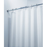 Shower Stall Waterproof Curtain/Liner in White