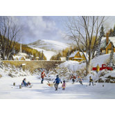 Hockey on Frozen Lake 1000 Piece Puzzle