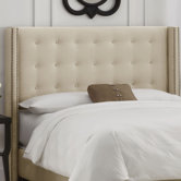 Button Tufted Upholstered Headboard