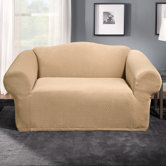 Stretch Stone Loveseat Slipcover