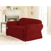Soft Suede Sofa Skirted Slipcover