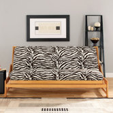 Velvet Zebra Futon Cover