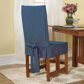 Cotton Duck Shorty Dining Chair Slipcover