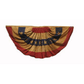 Heritage Antiqued Patriotic Pleated Flag