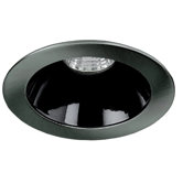 4" Specular Cone with Brushed Aluminium Trim Ring in Black