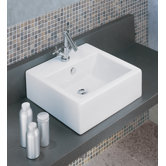 Domino Vessel Sink in White