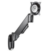 Height Adjustable Single Arm Wall Monitor Mount for 10" - 30" Screens
