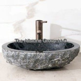 Oval Vessel Sink with Broken Edge