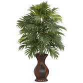 Areca Palm with Urn Silk Plant