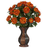 Spider Mum with Urn Silk Plant