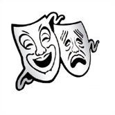 Comedy / Tragedy Masks Mirror Acrylic Wall Decor