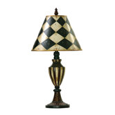 Harlequin and Stripe Urn Table Lamp