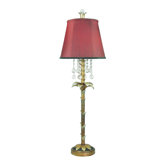 Luster and Leaf Candlestick Table Lamp