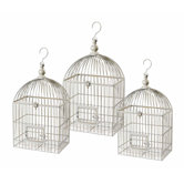Vintage Decorative Bird Cage in White