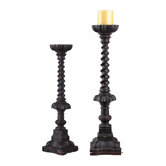 Composite Fronton Candlestick (Set of 2)