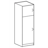 Solid Melamine Door Music Storage: 2 Compartments