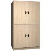 Solid Melamine Door Music Storage: 2 Equal Compartments