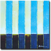 'Baby Blue Stripes' Canvas Art in Blue
