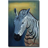 'Lonely Zebra' Canvas Art
