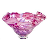 Hand Blown Glass Bowl in Lavender