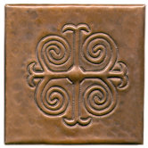 Spanish Cross 4" x 4" Copper Tile