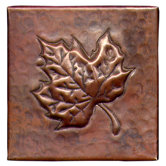 Oak leaf 4" x 4" Copper Tile