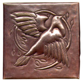 Dove 4" x 4" Copper Tile
